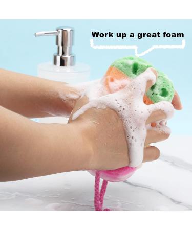 3-Piece Exfoliating Bath Sponge Set for Soft Shower Loofah Body Scrubber - Buy Online on GoSupps.com