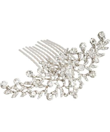 DOITOOL Vintage Silver Hair Side Combs Rhinestone Comb Crystal Headpiece Hair Accessory for Women Silver Headpiece Bridal Accessories Headwear Tiara Women's Entrained Rhinestones - Buy Online on GoSupps.com