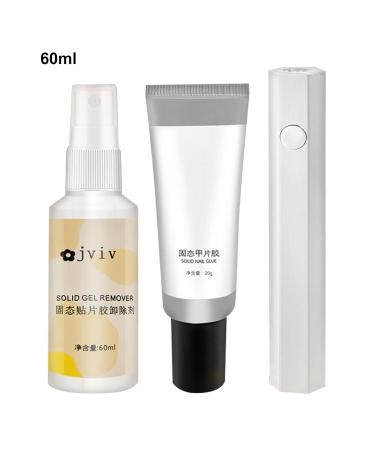 Strong Solid Nail Glue UV Nail Gel - UV Nail Glue Kits Solid Gel for Nails Long-Lasting Easy Application for Nail Salon - Buy Online on GoSupps.com