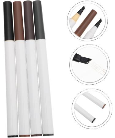 Outanaya 4pcs Four Forked Eyebrow Pencil Cosmetic Finger Holder Protector Eyebrow Pencil Dark Brown Abs - Buy Online on GoSupps.com