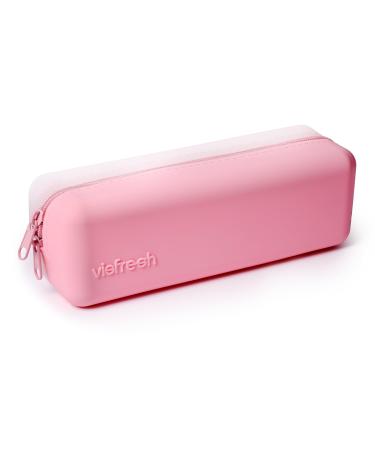 Visfresh Travel-Friendly Disposable Daily Contact Lens Case Organizer Premium Quality Water-Resistant Silicone Case with Clearly Labeled R & L Storage up to 30 lenses (Pink) - Buy Online on GoSupps.com