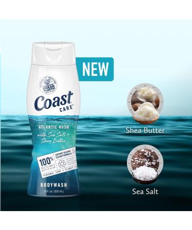 Coast CARE Body Wash - Atlantic Rush 18oz (Pack of 6) | Hydrating and Nourishing Formula - Buy Online on GoSupps.com