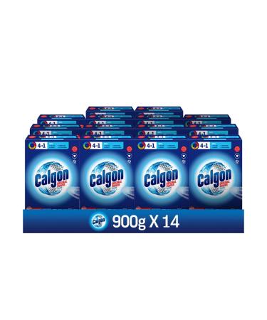 Calgon Power 4-in-1 Anti-Limescale Powder, 14 Packs of 900 g Anti-Limescale for Washing Machines, Washing Machine Additive for Protection Against Limescale, Dirt and Bad Odors