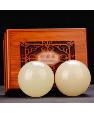 Unbit stressball ball stretcher magnetic baodingball Chinese print resin relaxes manual handball and fitness ball massage ball massage (color: b size: 45 mm) 45mm b