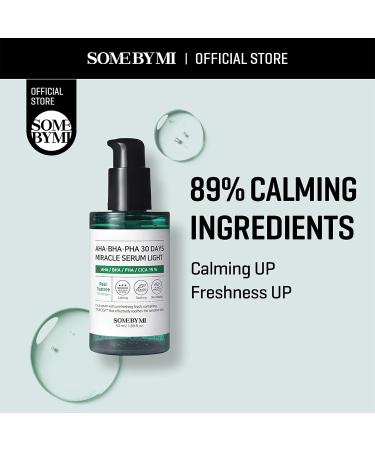SOME BY MI AHA BHA PHA 30 Days Miracle Serum Light 50ml - Tea Tree Leaf Water - Smooth & Calming Serum for Oily Skin - Buy Online on GoSupps.com