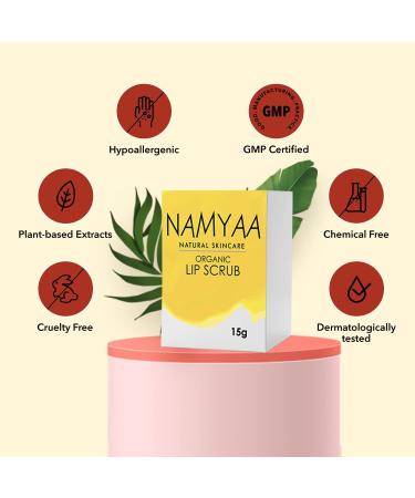 Buy Organic Lip Scrub - Smooth & Soft Lips with Coconut & Natural Ingredients | 15g - Buy Online on GoSupps.com