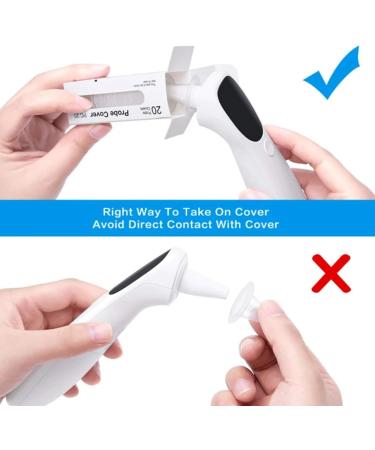 100 PCs Brown Fever Thermometer Protective Caps - Disposable Ear Thermometer Caps | Replacement for Thermoscan & Ear Thermometers - Buy Online on GoSupps.com