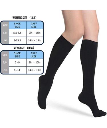 Ytruurer Compression Socks - 7 Pairs for Sports Running Plantar Fasciitis Nurses & Diabetics (L/XL Black) - Best Medical & Sporty Support - Buy Online on GoSupps.com