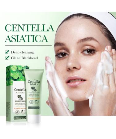 Centella Cleanser with 5X Centella Asiatica Activity 100g Deeply Clean Mild Hydrate & Moisturizing Repair Barrier Damage Soothing Cleanser for Oil Control and Acne Organic Extract - Buy Online on GoSupps.com