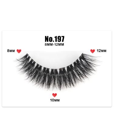 3D Clear Band False Eyelashes | Cat Eye Wispy & Natural Look | Soft Reusable 7 Pair | Happy Heartbeat No. 197 - International Shipping Available - Buy Online on GoSupps.com