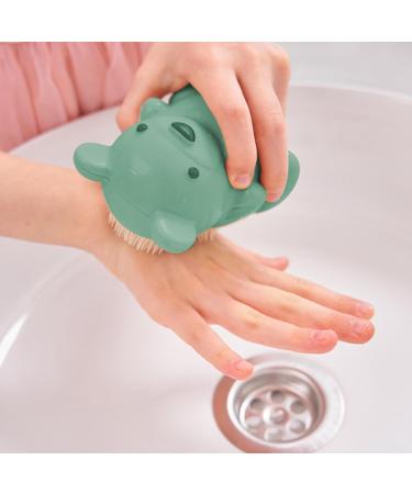 Nail Cleaning Brush - Cute Bear Hand Fingernail Brush Cleaner Easy To Grip Soft Bristles Bear Nail Brush For Nails And Toes Children Green - Buy Online on GoSupps.com
