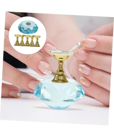 Healeved 1 Set Manicure Practice Base Nail Tips Practice Holders Nail Crystal Holder Nail Art Holder Fake Nail Stand Nail Display Stand Nail Art Stand Crystal Glass with Electroplating Clay 4x4cm As Shown 1 - Buy Online on GoSupps.com