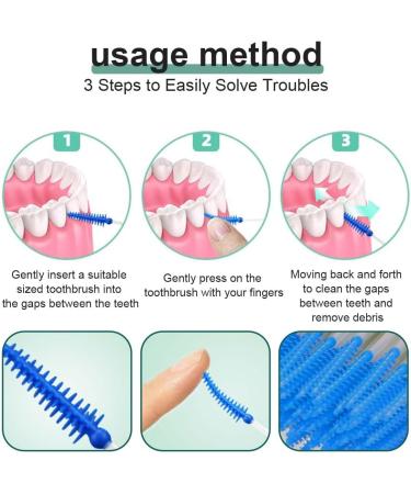 KGDUYC 100-Piece Soft Silicone Interdental Brush Set - Dual-House Dental Floss Sticks for Effective Tooth Cleaning - Buy Online on GoSupps.com