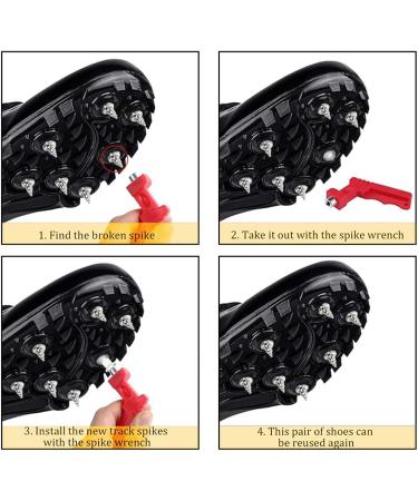 NHPY 50 Pcs 5mm Spike Nails & Key | Durable Steel Pyramid Spikes for Athletics Track Shoes Long Jumping & Hiking - Buy Online on GoSupps.com