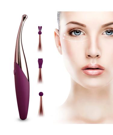 CHARMING Personal Face Massager Wand - 12 Magic Vibration Modes Facial Massager - for Dark Circles Promote Essence Absorption Dark Circle Puffy Eye Puffiness Eye Wrinkles Tighten pores-Purple