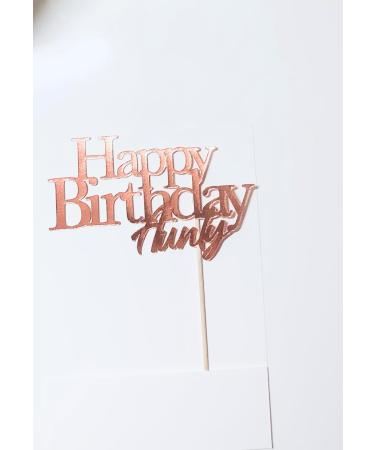 LuciaNArtGB Happy Birthday Aunty Cake Topper (Rose Gold) - Buy Online on GoSupps.com