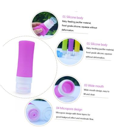FRCOLOR Travel Shampoo Containers Silicone pot jars Shampoo Tubes container empty silicone containers Sample Jars containers cosmetic jars Disposable wash bottle travel - Buy Online on GoSupps.com
