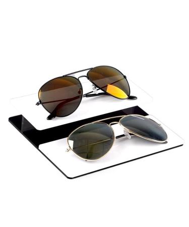 Waoceo glasses stand glasses home-store display rack acrylic desktop display rack decorative props sunglasses rack (size: two layers)