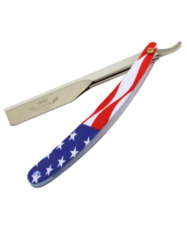 Buy Straight Edge Razor for Men - Barber Salon Quality (American Flag) | Zeepk Cut Throat Razor + 10 Blades - International Shipping Available - Buy Online on GoSupps.com
