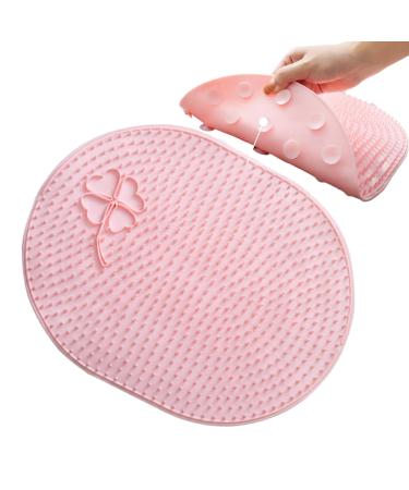 Foot scrubber for the shower - suction cup below non -slip foot scrubber |Wall assembly cartoon easy to clean foot massage device for women men boys girls Vllold Rose