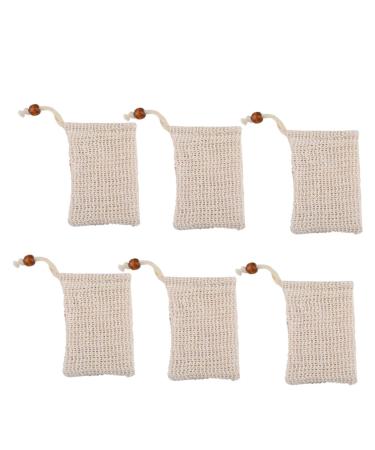 FOMIYES 6 Pi ces Pochette Savon Moussant Filet Sac Savon pour Douche Visage et Corps Outil de Nettoyage