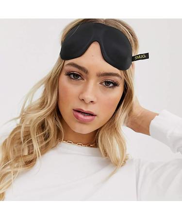 Smug Sleep Mask for Men & Women | 100% Darkening | 3D Design for Deep Sleep | Adjustable Velcro Fastener | Perfect for Extended Eyelashes | Black - Buy Online on GoSupps.com