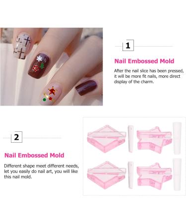 Minkissy 3D Nail Art Mold - DIY Carving Template for Professional Salon Manicure (Pink) - International Shipping Available - Buy Online on GoSupps.com