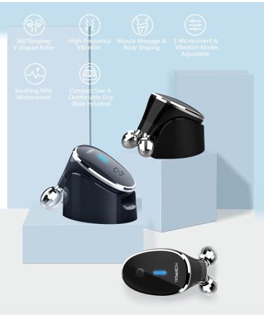 MCSYPOAL Microcurrent-Facial-Massager Face Roller Face Massager for Skin Care Microcurrent Facial Device Glossy Black - Buy Online on GoSupps.com