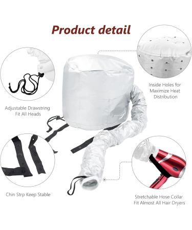 MISFUN Dry Hoods for Hair | Diffuser Cap & Bonnet Hair Dryer Attachment | Quick Drying & Styling with Comb & Storage Bag - Buy Online on GoSupps.com
