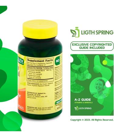 Echinacea Goldenseal Blend Dietary Supplement 900 mg 75 Ct Bundle with Exclusive Vitamins & Minerals A to Z - Better Ligth&Spring Guide (3 Items) - Buy Online on GoSupps.com