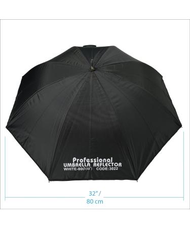 BRITEK 2 Pack 32 Studio Black + White Reflector Umbrella for Professional Portrait and Flash Photography - Buy Online on GoSupps.com