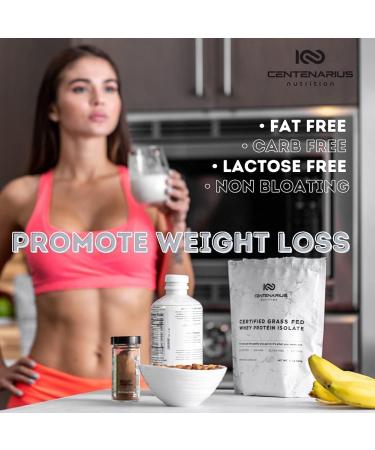 Centenarius Nutrition Grass Fed Whey Protein Isolate - Pure Amino Acids for Muscle Growth & Recovery - Cold-Filtered No Additives Unflavored - International Shipping Available - Buy Online on GoSupps.com