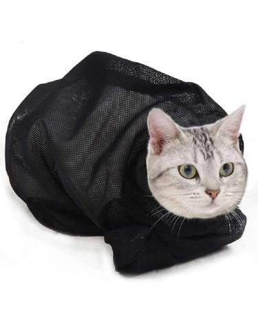 AsoCea cat bathing bag cat care bag adjustable cat shower net pocket multifunctional pocket for pets preventive anti-bite-like anti-scratch nail trimming cleaning