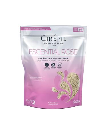 Cirepil - Escential Rose - 800g / 28.22 oz Wax Beads Bag - Light Rose Scent - All-Purpose  Creamy Texture - Perfect for Bikini Waxing 1.76 Pound (Pack of 1)