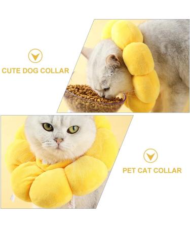Adjustable Cat Recovery Collar- Dog Cat Collar Cute Cat Donut Collar Neck Cat Cones After Surgery Cone After Surgery Elizabethan Collars for Kitten Dog Pet Yellow S - Buy Online on GoSupps.com