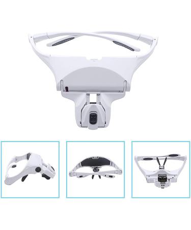 Ruiqas Illuminated Headband Magnifier with 5 Detachable Lens Light for Reading Jewelry Crafts Loupe Watch Electronic Repair - Buy Online on GoSupps.com