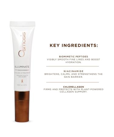 Osmosis ILLUMINATE Hydrating and Firming Eye & Lip Treatment with Niacinamide and Peptides for Aging Dry and Tired Skin 0.43 fl oz - Buy Online on GoSupps.com