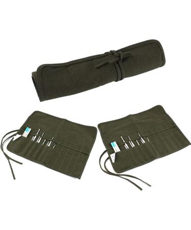 Yosoo 22-Slot Canvas Paint Brush Holder Roll Up Bag Case - Ideal for Students, Artists and Professionals - Watercolor, Oil, Acrylic Brush Organizer - Buy Online on GoSupps.com