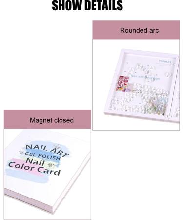 Nail Color Card Book 46 Colors Nail Art Display Book Firm Durable for Nail Salon Supplies for Women Girl for Nail Art Works Display - Buy Online on GoSupps.com