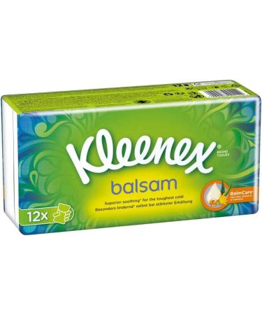 Kleenex 4-Layer Balm Handkerchiefs for Colds & Allergies - 108 Tissues in 16 x 12 Packs | Ideal for Sensitive Skin - Buy Online on GoSupps.com