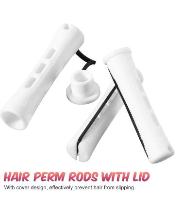 60 Permanent Hair Rods - Non-Slip Cold Wave Curlers Short Plastic Hair Rolls with Rubber Bands - 0.63 Inches (Pack of 60) - Buy Online on GoSupps.com