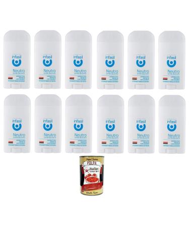 Italian Gourmet E.R. Infasil Neutro Extra Delicato D odorant en stick sans sels d'aluminium 12 x 50 ml + Italian Gourmet Pulpa 400 g