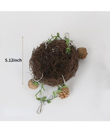 WACURRENTHYD Natural Rattan Nest Small Medium Large Bird Swing for Parrot Parakeet Cockatiel Conure Cockatoo Macaw Amazon African Grey Lovebird Finch Canary Budgie Cage Perch Toy (Small) - Buy Online on GoSupps.com