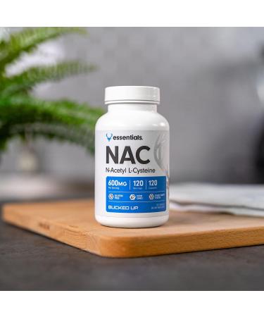 Bucked Up NAC Supplement (N-Acetyl Cysteine) 600mg Per Serving Essentials (120 Servings 120 Capsules) - Buy Online on GoSupps.com