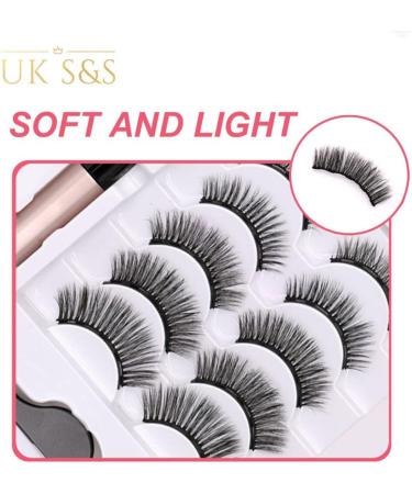 Magnetic eyelash and eyeliner kit 1 Tube of Magnetic Eyeliner 5 Pairs of Magnetic Eyelashes 1 Eyelash Applicator - Buy Online on GoSupps.com