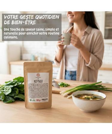 Umami Poudre de Miso Japonais 100g - Assaisonnement Instantan Ferment - Exhausteur de Go t Naturel Umami - Sans Glutamate et Vegan - Id al pour Soupes et Grillades - Buy Online on GoSupps.com