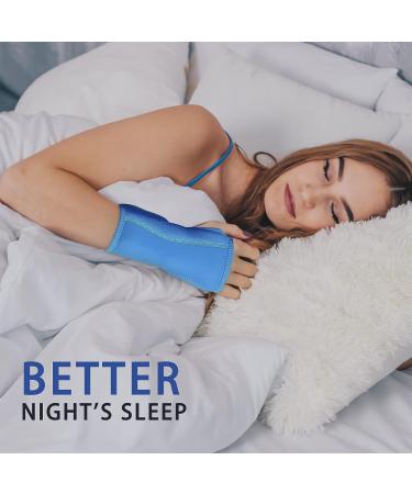 Carpal Tunnel Wrist Brace for Men and Women - Metal Splint for Arthritis Pain Relief - Night Sleep Support for Injuries, Sprains, Sports - Fits Left and Right Hands - Buy Online on GoSupps.com