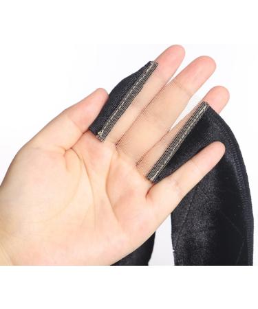 Elastic Non-Slip Wig Grip Headband - Thinner Velvet Band for Women's Wig and Scarf (2 Pack Black) - Buy Online on GoSupps.com