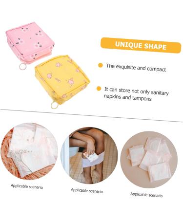 Lurrose 4-Piece Women's Storage Bags - Napkin & Sanitary Organizer Oxford Fabric 12x12cm Colorful Holders for Documents & Bandages - Buy Online on GoSupps.com