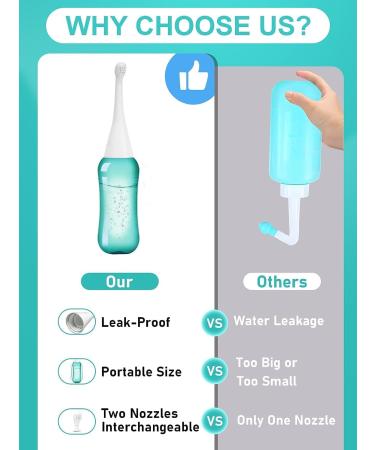 Peri Bottle for Personal Hygiene | 400ml Green - Ideal for Pregnancy Cleansing & Postpartum Care | Easy to Carry - Buy Online on GoSupps.com